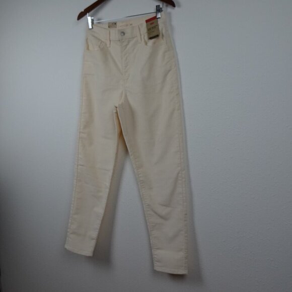 Levi's Corduroy Pants Mom Jeans Women's Size 29x29 Ivory Cords 1980's - Picture 3 of 11
